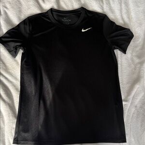 Nike Black Tee with White Swoosh